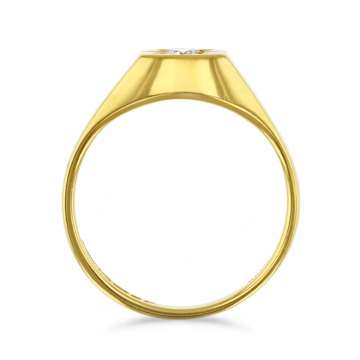 1965 0.18ct Diamond Signet Ring | Pre-Loved | 18K Yellow Gold - Image 5