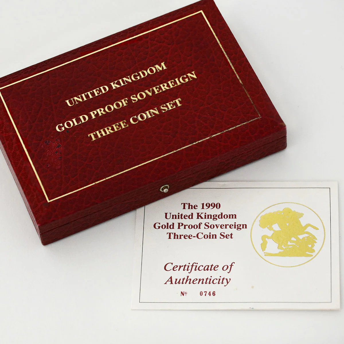 1990 Gold Proof Sovereign Three Coin Set | Pre-Loved | 22K Yellow Gold - Image 4