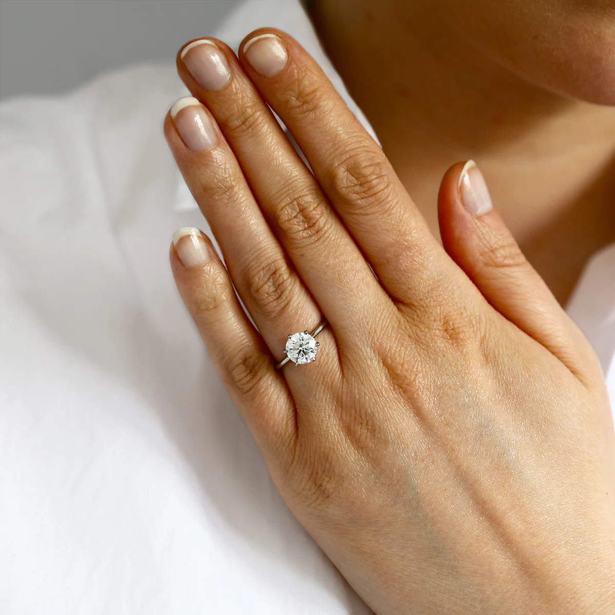 2.00ct Brilliant Cut Solitaire Diamond Engagement Ring | Platinum - Image 6