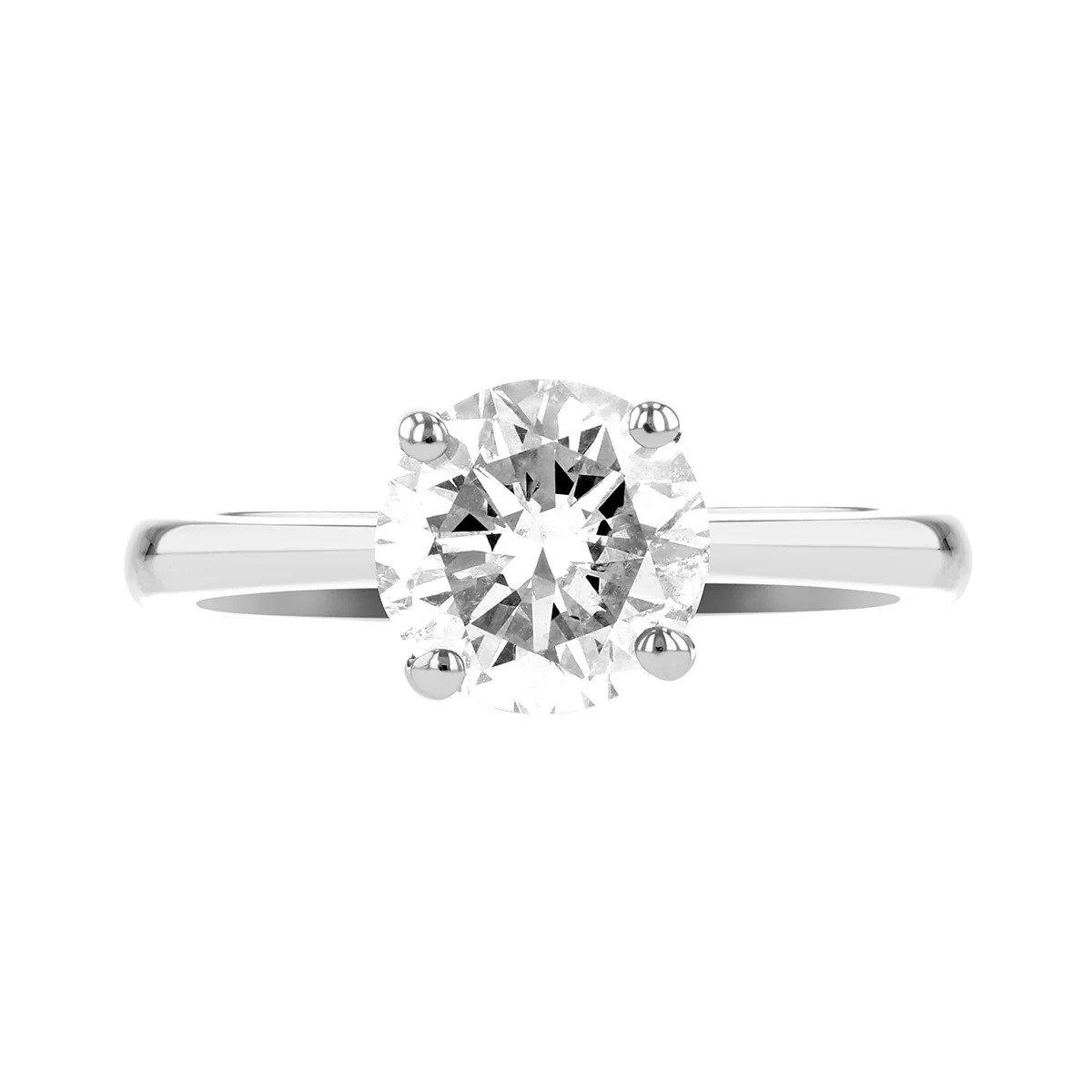 2.01ct Margot Round Cut Diamond Solitaire Engagement Ring | Platinum - Image 2