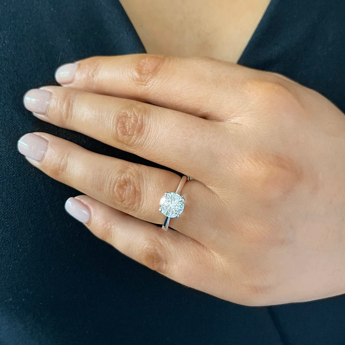 2.01ct Margot Round Cut Diamond Solitaire Engagement Ring | Platinum - Image 5