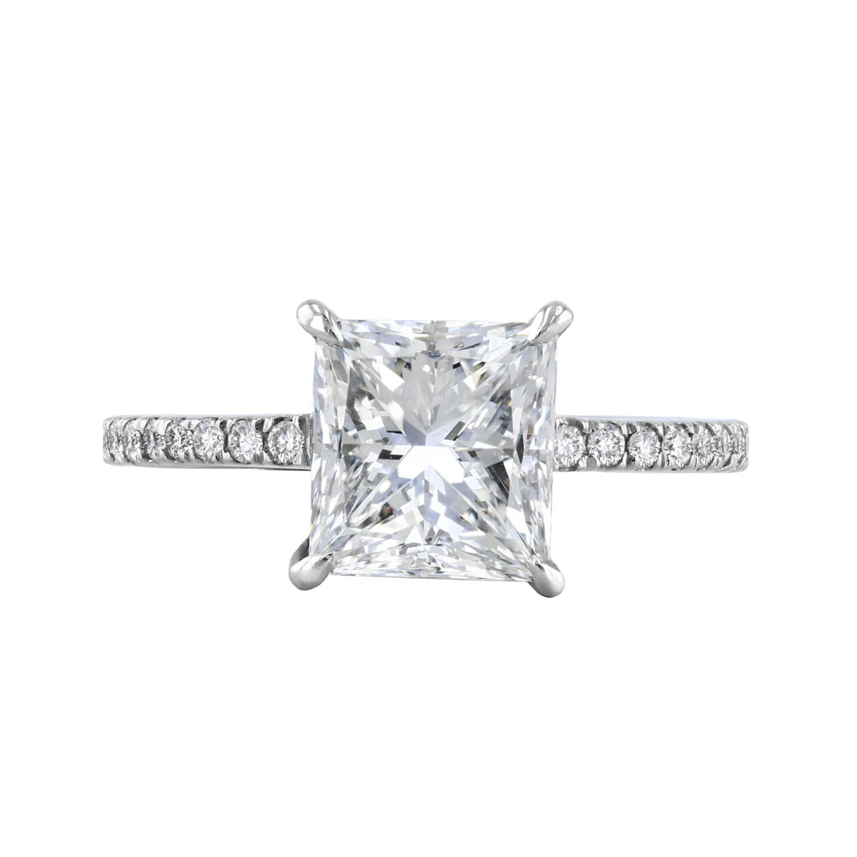 2.68ct Princess Cut Diamond Solitaire Engagement Ring | Pre-Loved | 18K White Gold - Image 2
