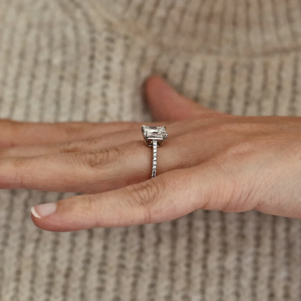 2.68ct Princess Cut Diamond Solitaire Engagement Ring | Pre-Loved | 18K White Gold - Image 7
