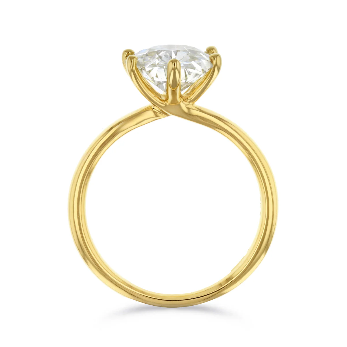 2.86ct Old Cut Diamond Solitaire Engagement Ring | Pre-Loved | 18K Yellow Gold - Image 5