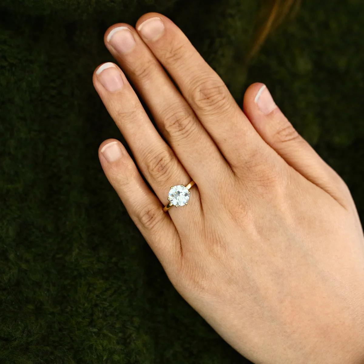 2.86ct Old Cut Diamond Solitaire Engagement Ring | Pre-Loved | 18K Yellow Gold - Image 6
