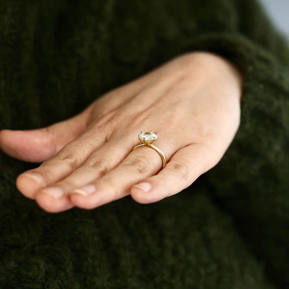 2.86ct Old Cut Diamond Solitaire Engagement Ring | Pre-Loved | 18K Yellow Gold - Image 8