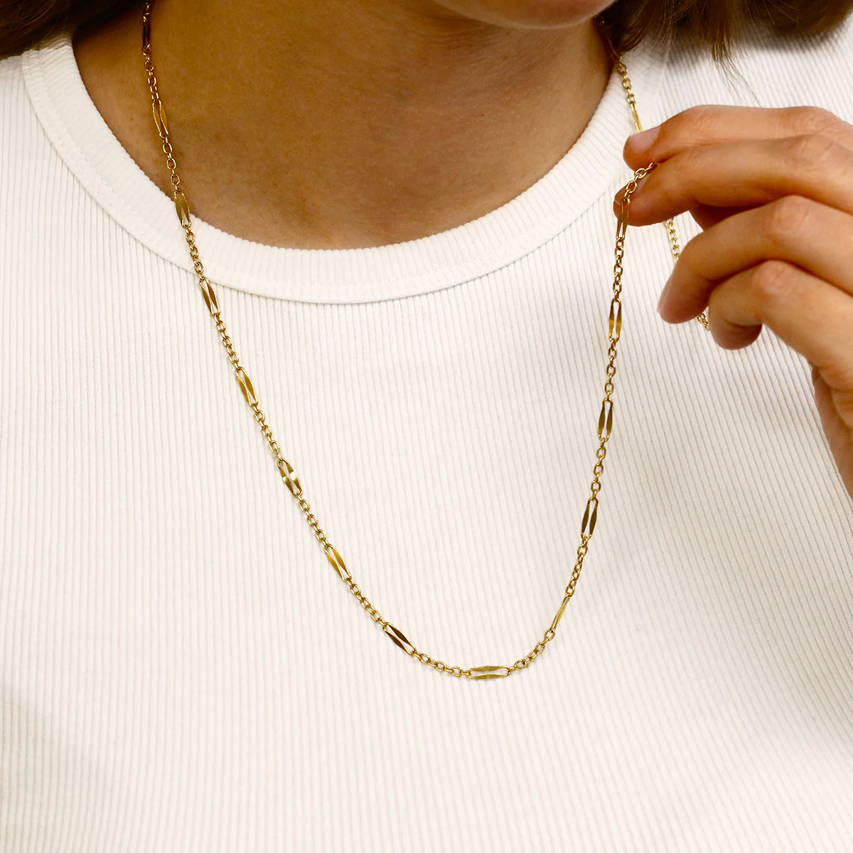 26" Fancy Link Necklace | Pre-Loved | 18K Yellow Gold - Image 6