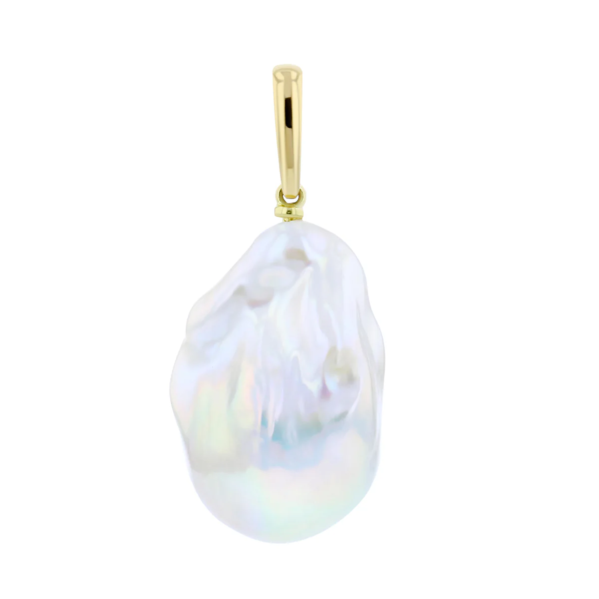 Baroque Pearl Drop Earrings | 18K Yellow Gold - Image 4