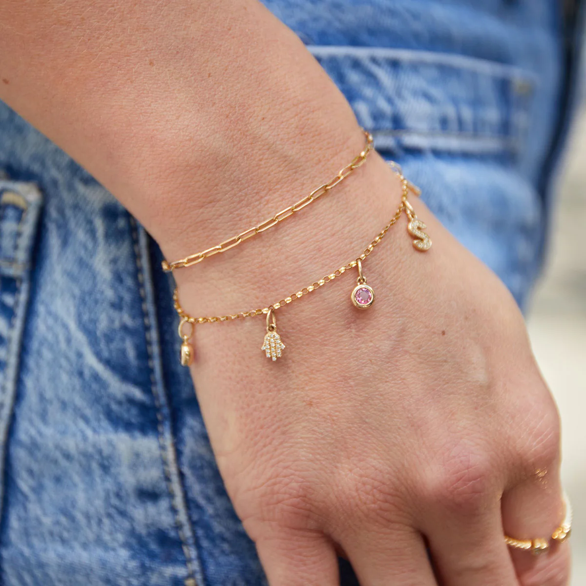 Charm Collection Belcher Link Bracelet | Solid 9K Gold - Image 4