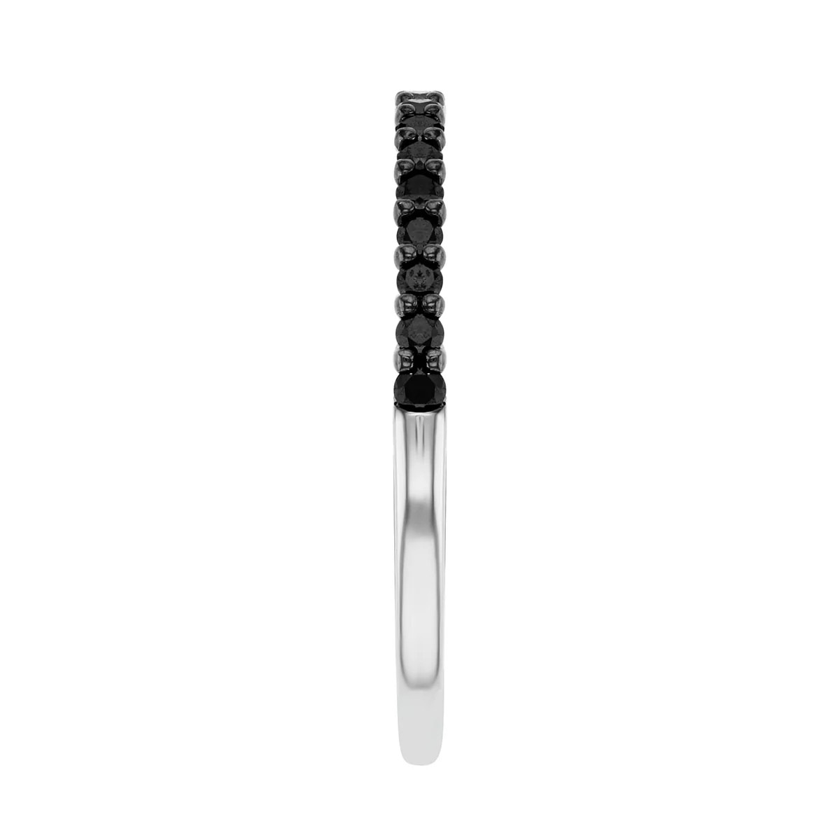 Bijou Collection 0.25ct Noir Black Diamond Half Eternity Ring | White Gold - Image 4