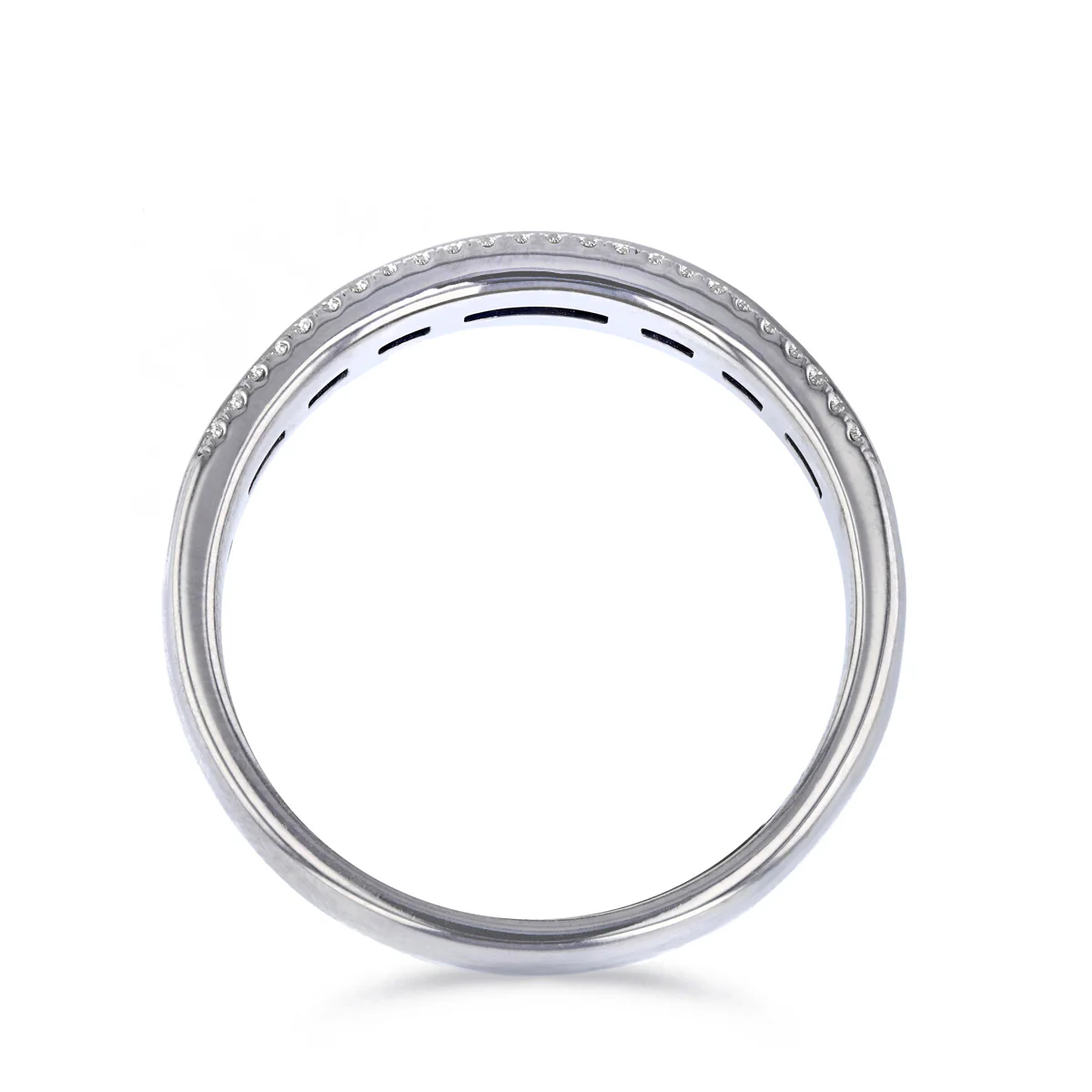 Bijou collection 0.42ct Sapphire and Diamond Half Eternity Ring | 9K White Gold - Image 5