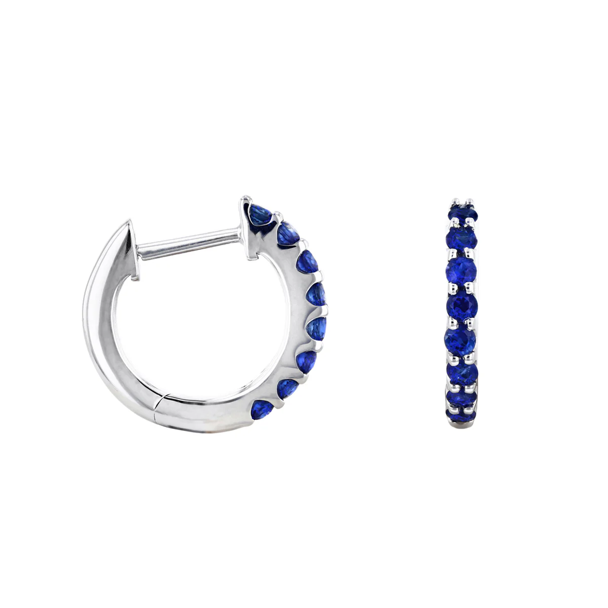 Birthstone Collection 0.45ct Sapphire 9mm Hoop Earrings | 9K Yellow Gold - Image 4