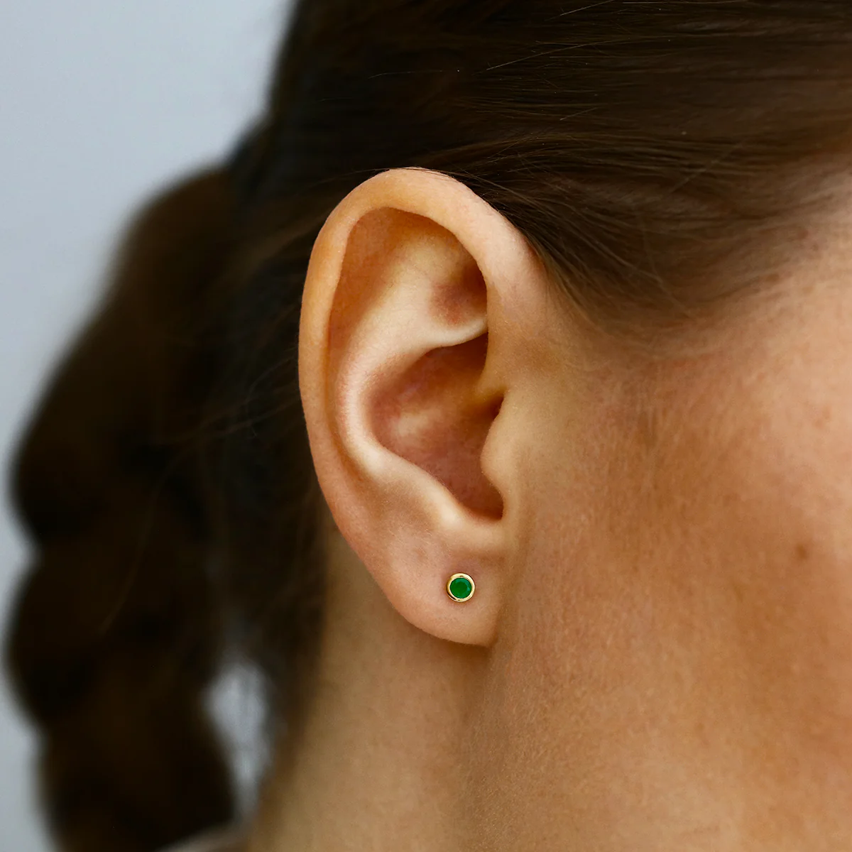 Bijou Collection Emerald Pendant and Earring Set | 9K Yellow Gold - Image 5
