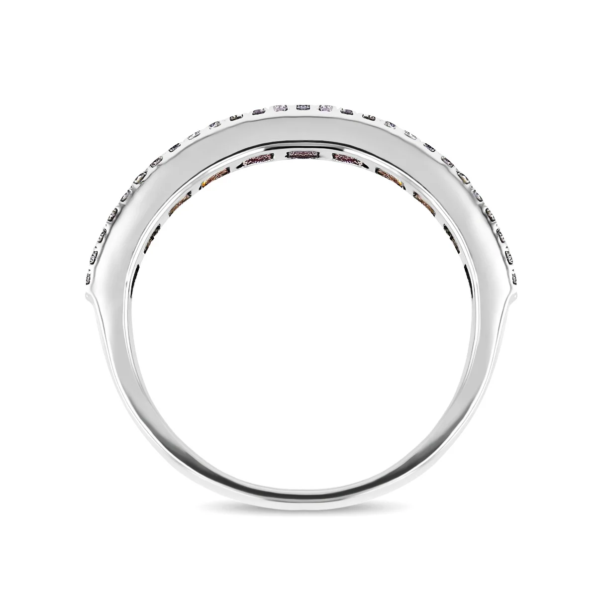 Bijou Collection Sapphire & Diamond Stacking Ring | 18K White Gold - Image 3