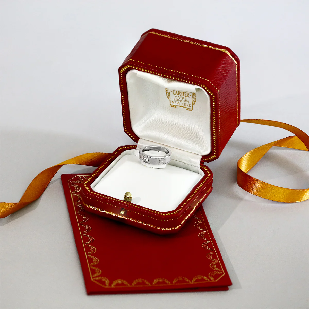 Cartier 0.22ct Diamond Love Ring (5.5mm Width) | Pre-Loved | 18K White Gold - Image 6