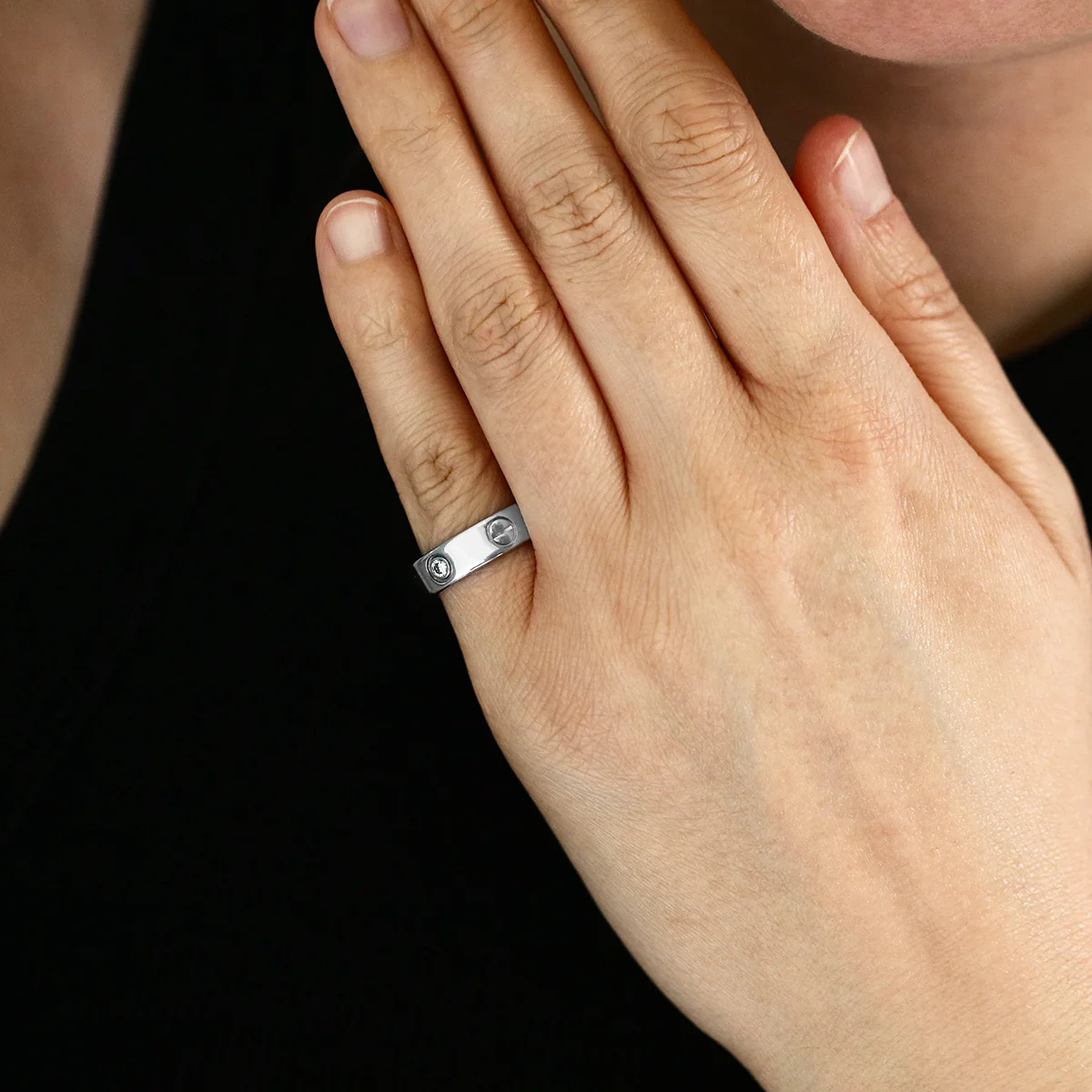 Cartier 0.22ct Diamond Love Ring (5.5mm Width) | Pre-Loved | 18K White Gold - Image 8