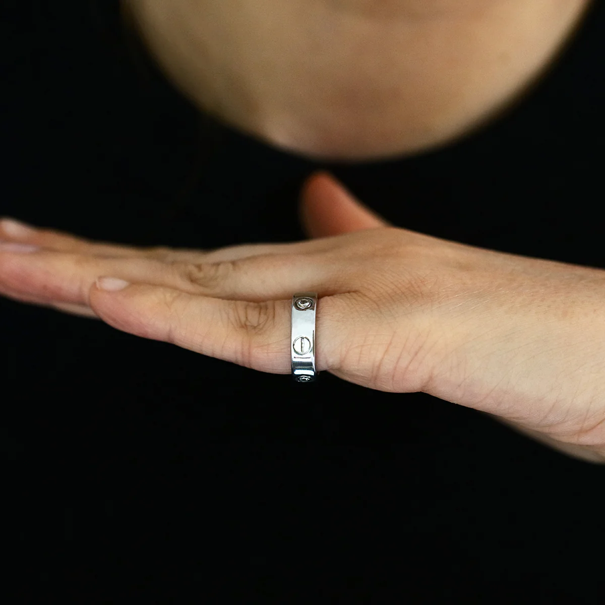 Cartier 0.22ct Diamond Love Ring (5.5mm Width) | Pre-Loved | 18K White Gold - Image 9