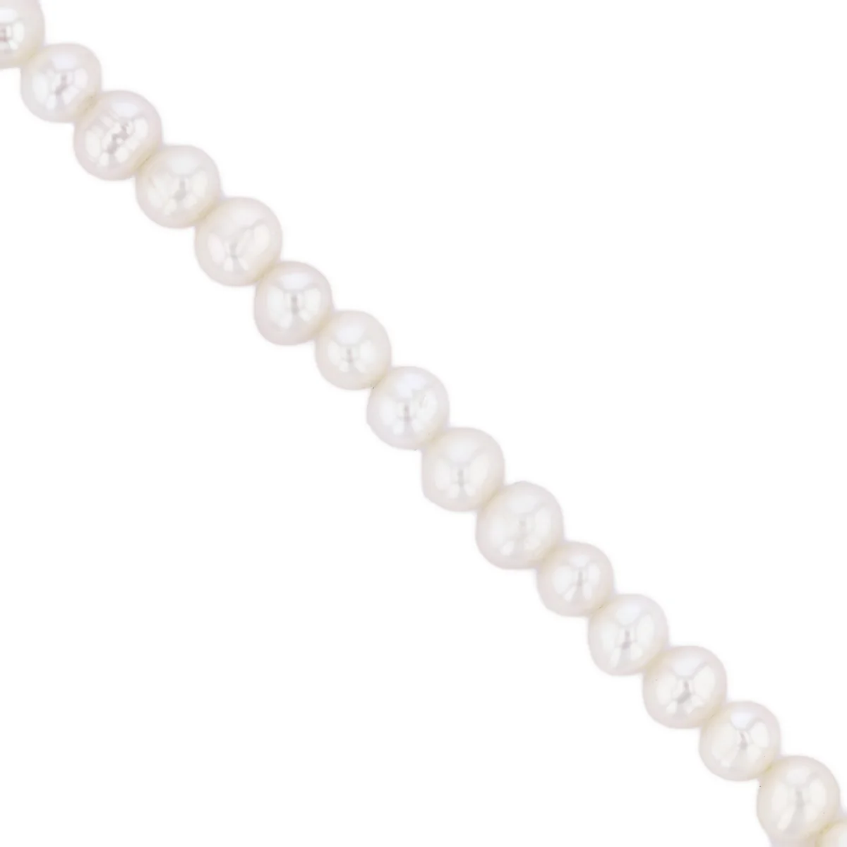 Classic 16'' String Pearl Necklace | Silver - Image 3