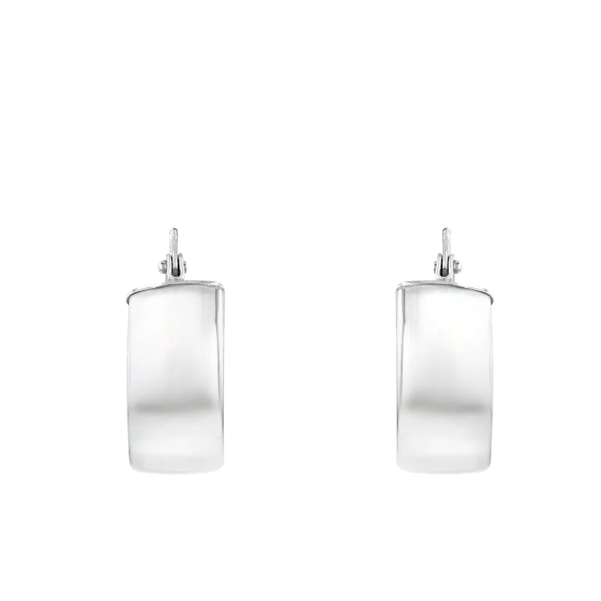 Creole Hoop Earrings | 9K White Gold - Image 2