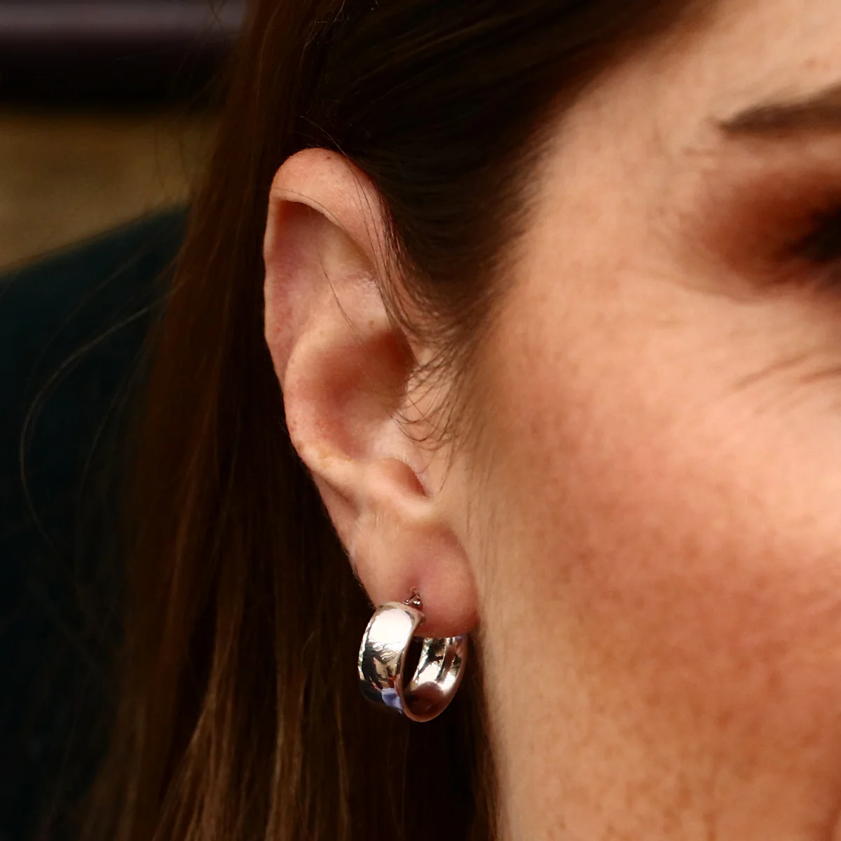 Creole Hoop Earrings | 9K White Gold - Image 5