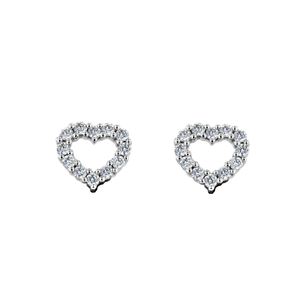 Everyday Diamonds 0.33ct Diamonds Collection Heart Shape Earrings | 18K White Gold - Image 2
