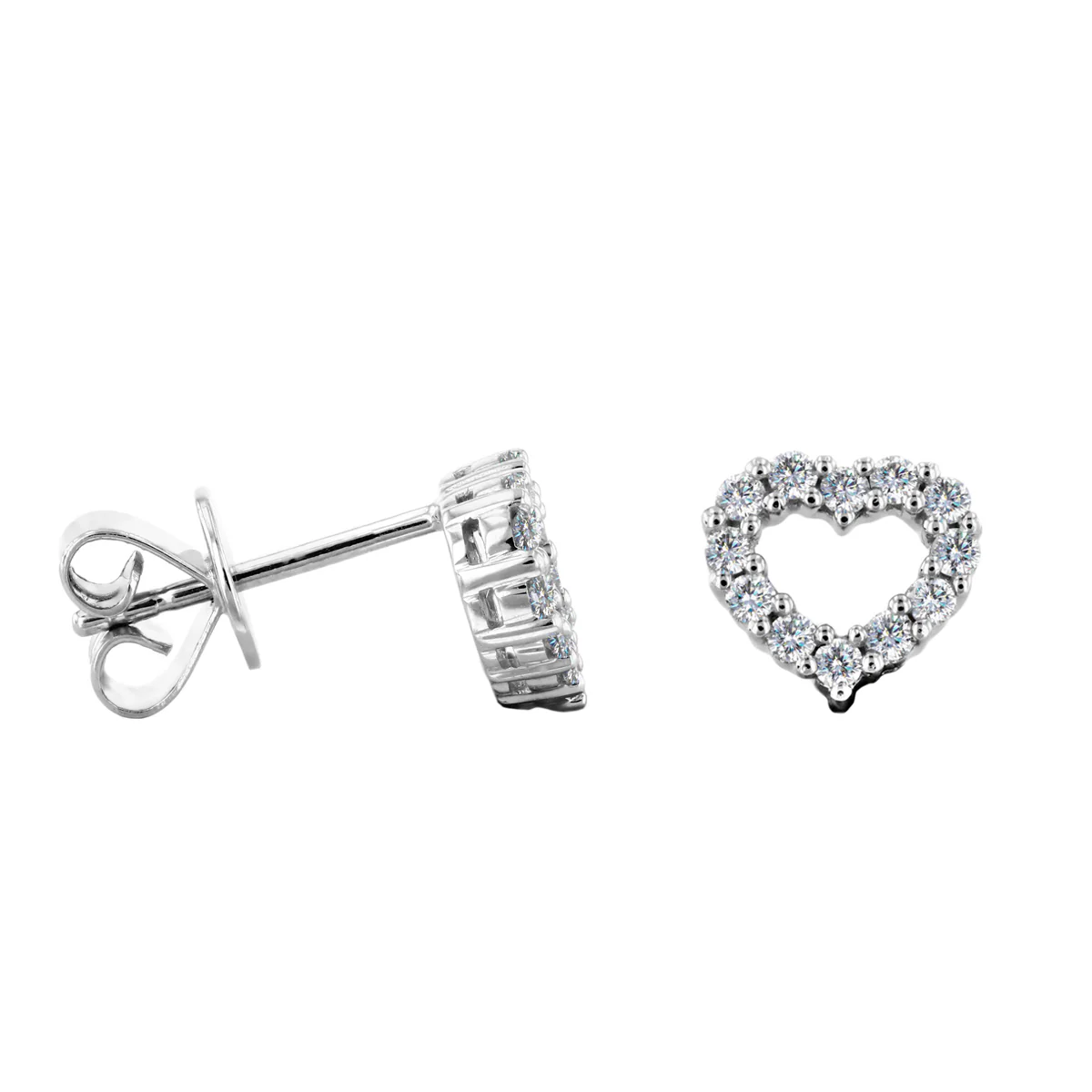 Everyday Diamonds 0.33ct Diamonds Collection Heart Shape Earrings | 18K White Gold - Image 4