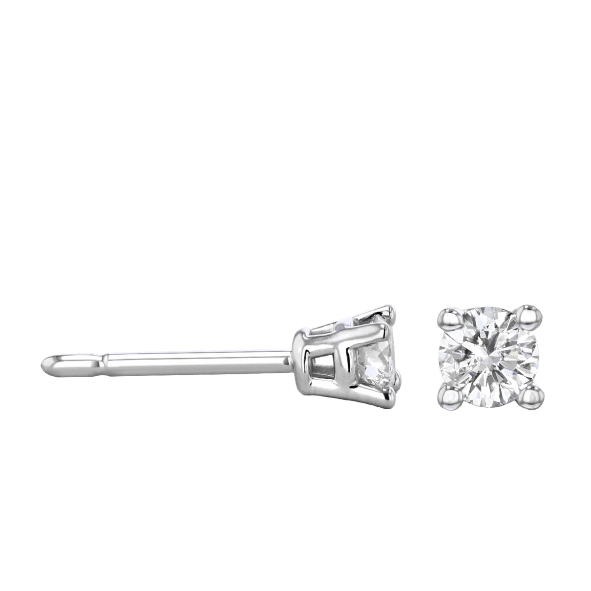 Everyday Diamonds Round Brilliant Diamond Solitaire Earrings | 9K White Gold - Image 4