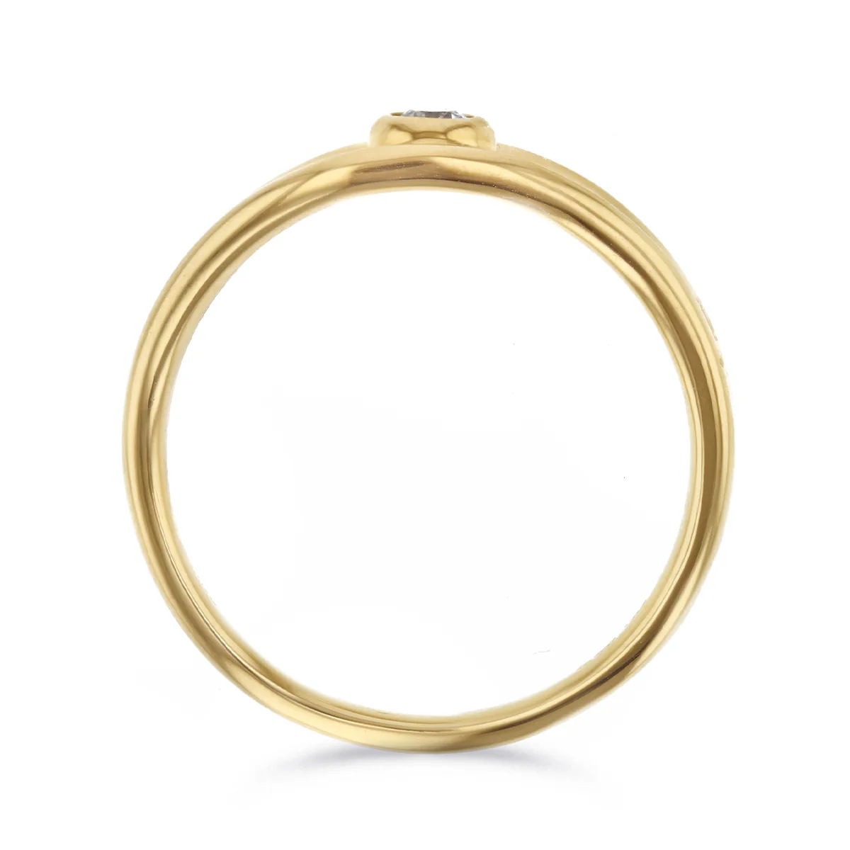 Everyday Diamonds 0.08ct Diamond Open Twist Ring | 9K Yellow Gold - Image 5