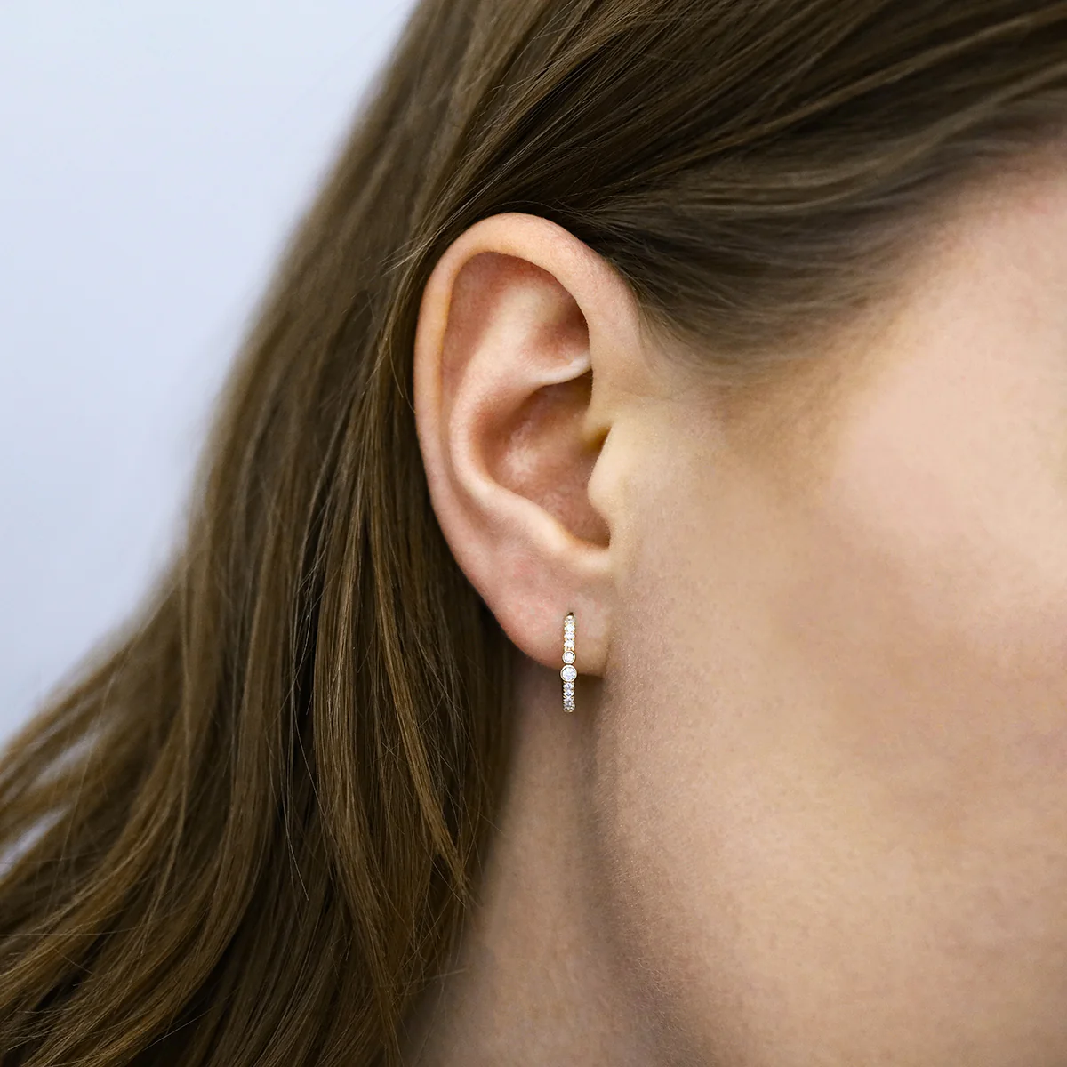 Everyday Diamonds 0.20ct Natural Diamond Hoop Earrings | 9K Yellow Gold - Image 5