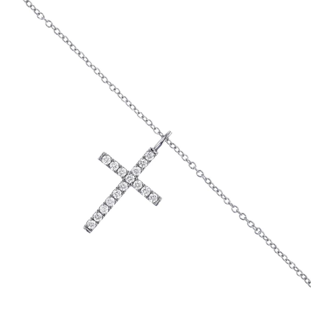 Everyday Diamonds 0.24ct Diamond Cross Necklace | 9K White Gold - Image 3