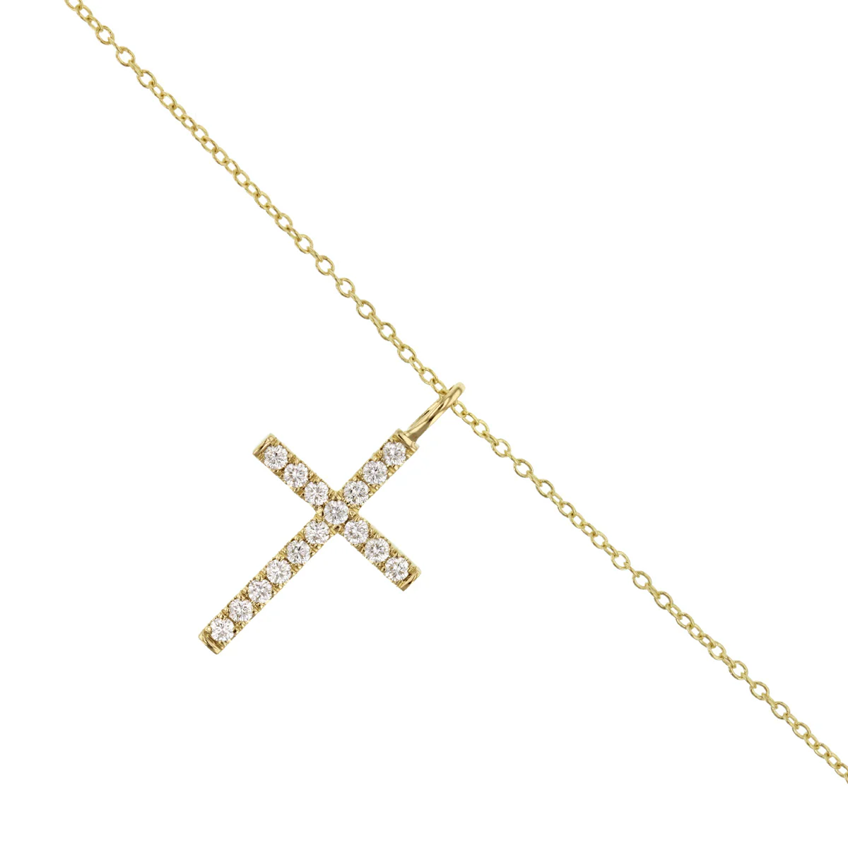 Everyday Diamonds 0.24ct Diamond Cross Necklace | 9K Yellow Gold - Image 3