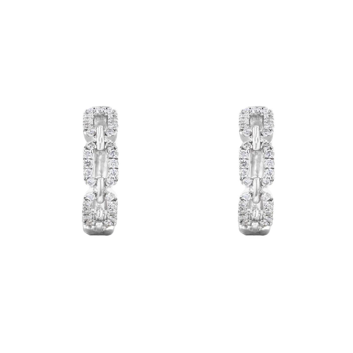 Everyday Diamonds 0.25ct Diamond Curb Huggies | 9K White Gold - Image 3