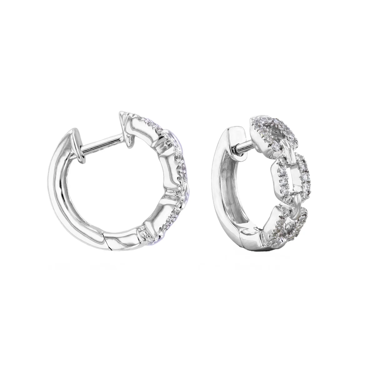 Everyday Diamonds 0.25ct Diamond Curb Huggies | 9K White Gold - Image 4