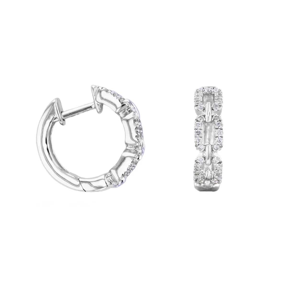Everyday Diamonds 0.25ct Diamond Curb Huggies | 9K White Gold - Image 5
