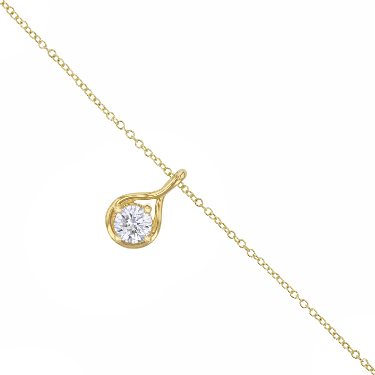 Everyday Diamonds 0.50ct Brilliant Cut Lab Grown Diamond Teardrop Pendant | 9K Yellow Gold - Image 3