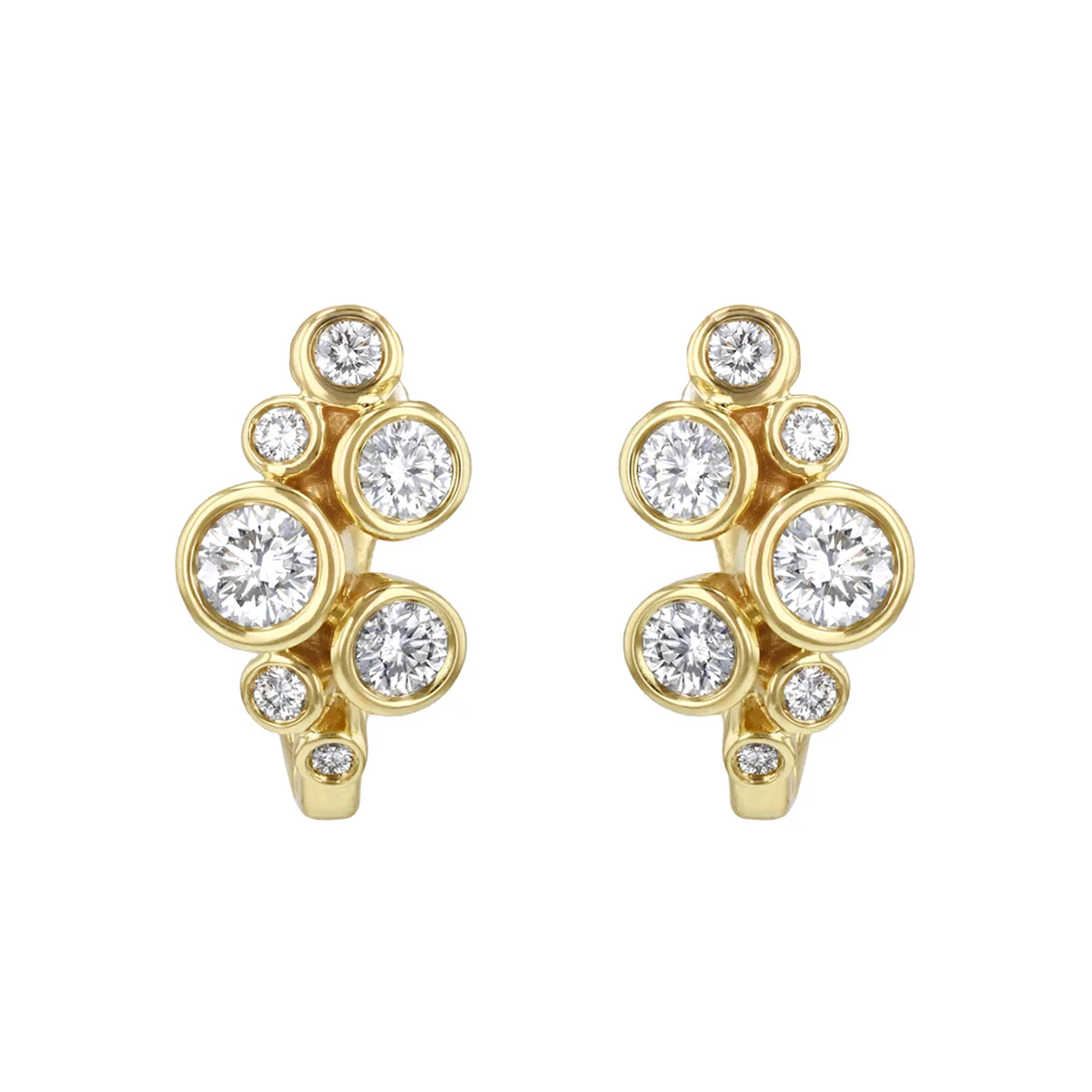 Everyday Diamonds 0.50ct Diamond Bubble Earrings | 9K Yellow Gold - Image 2