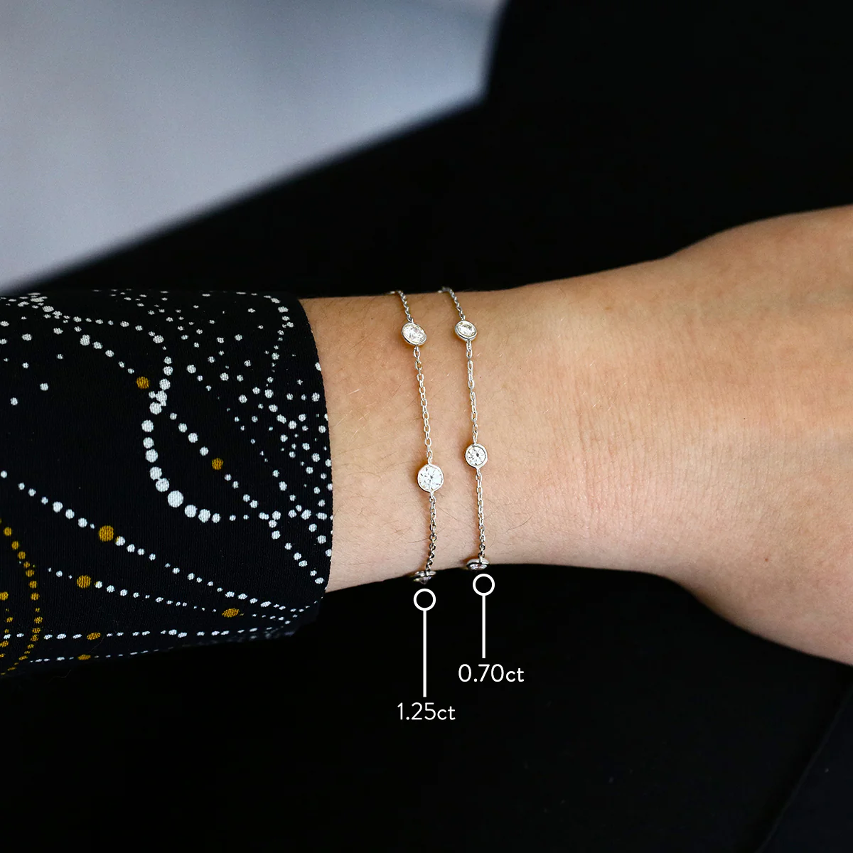 Everyday Diamonds Brilliant Cut Lab Grown Diamond Station Bracelet | 9K White Gold - Image 3
