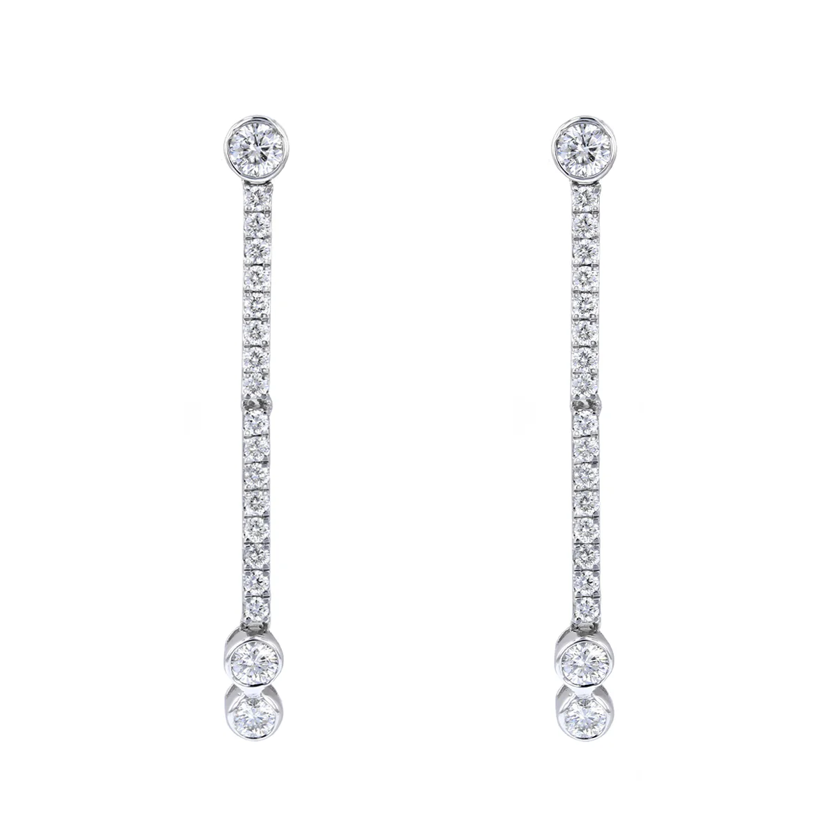 Everyday Diamonds 0.75ct Lab Grown Diamond Drop Earrings | 9K White Gold - Image 2