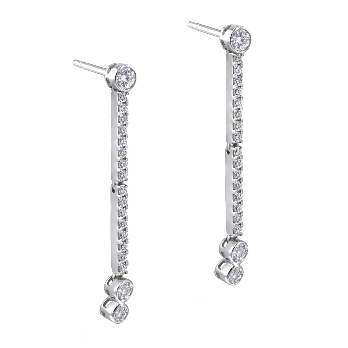 Everyday Diamonds 0.75ct Lab Grown Diamond Drop Earrings | 9K White Gold - Image 3