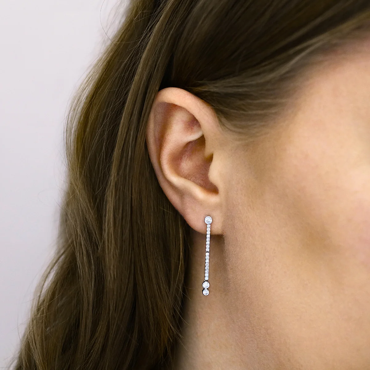 Everyday Diamonds 0.75ct Lab Grown Diamond Drop Earrings | 9K White Gold - Image 5