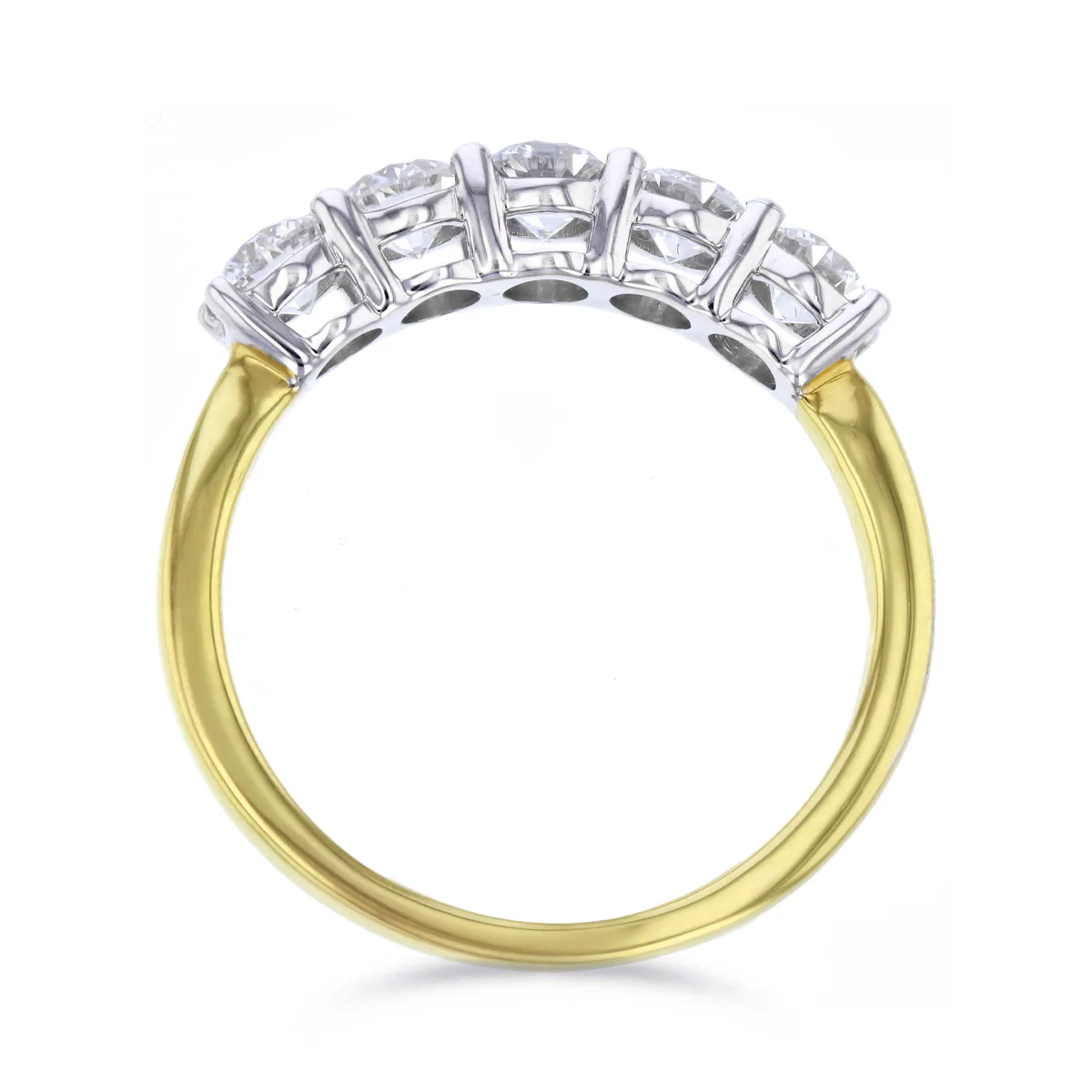 Everyday Diamonds 0.95ct Lab Grown Diamond Five stone Half Eternity Ring | 9K Yellow Gold - Image 5