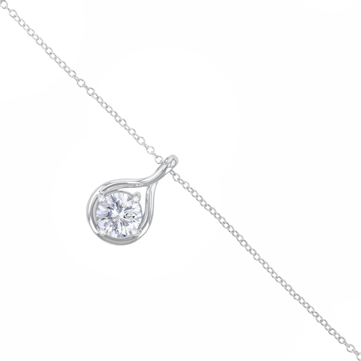 Everyday Diamonds 1.00ct Brilliant Cut Lab Grown Diamond Pendant | 9K White Gold - Image 3