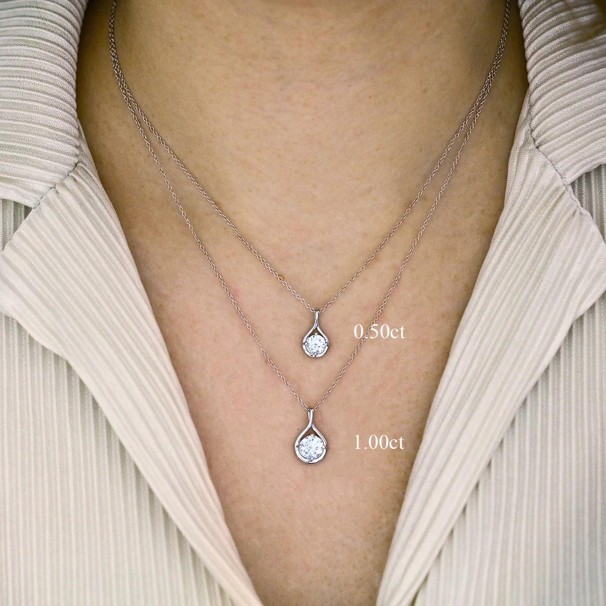 Everyday Diamonds 1.00ct Brilliant Cut Lab Grown Diamond Pendant | 9K White Gold - Image 6