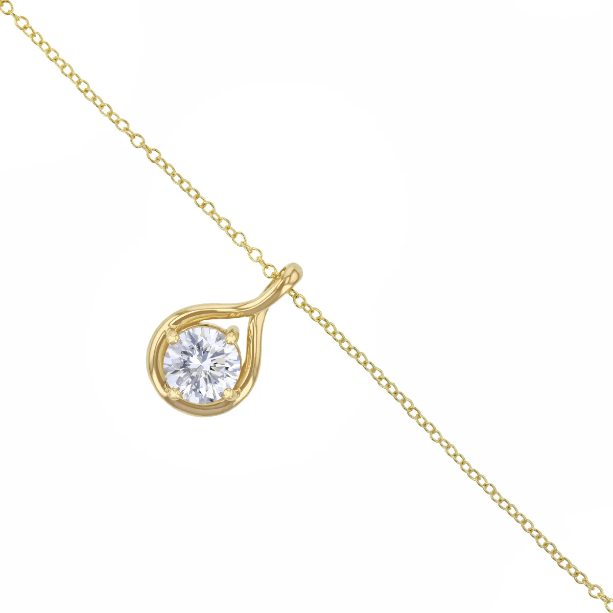 Everyday Diamonds 1.00ct Brilliant Cut Lab Grown Diamond Solitaire Pendant | 9K Yellow Gold - Image 3