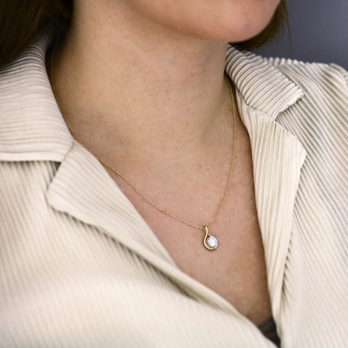 Everyday Diamonds 1.00ct Brilliant Cut Lab Grown Diamond Solitaire Pendant | 9K Yellow Gold - Image 5
