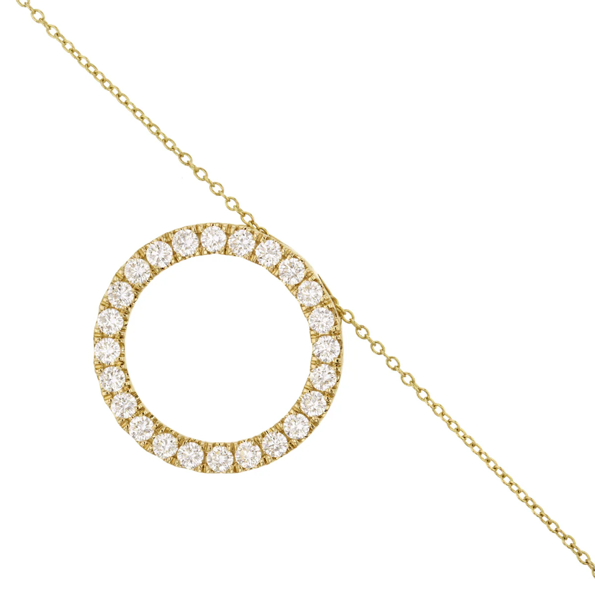 Everyday Diamonds 1.00ct Lab Grown Diamond Open Circle Pendant | 9K Yellow Gold - Image 3