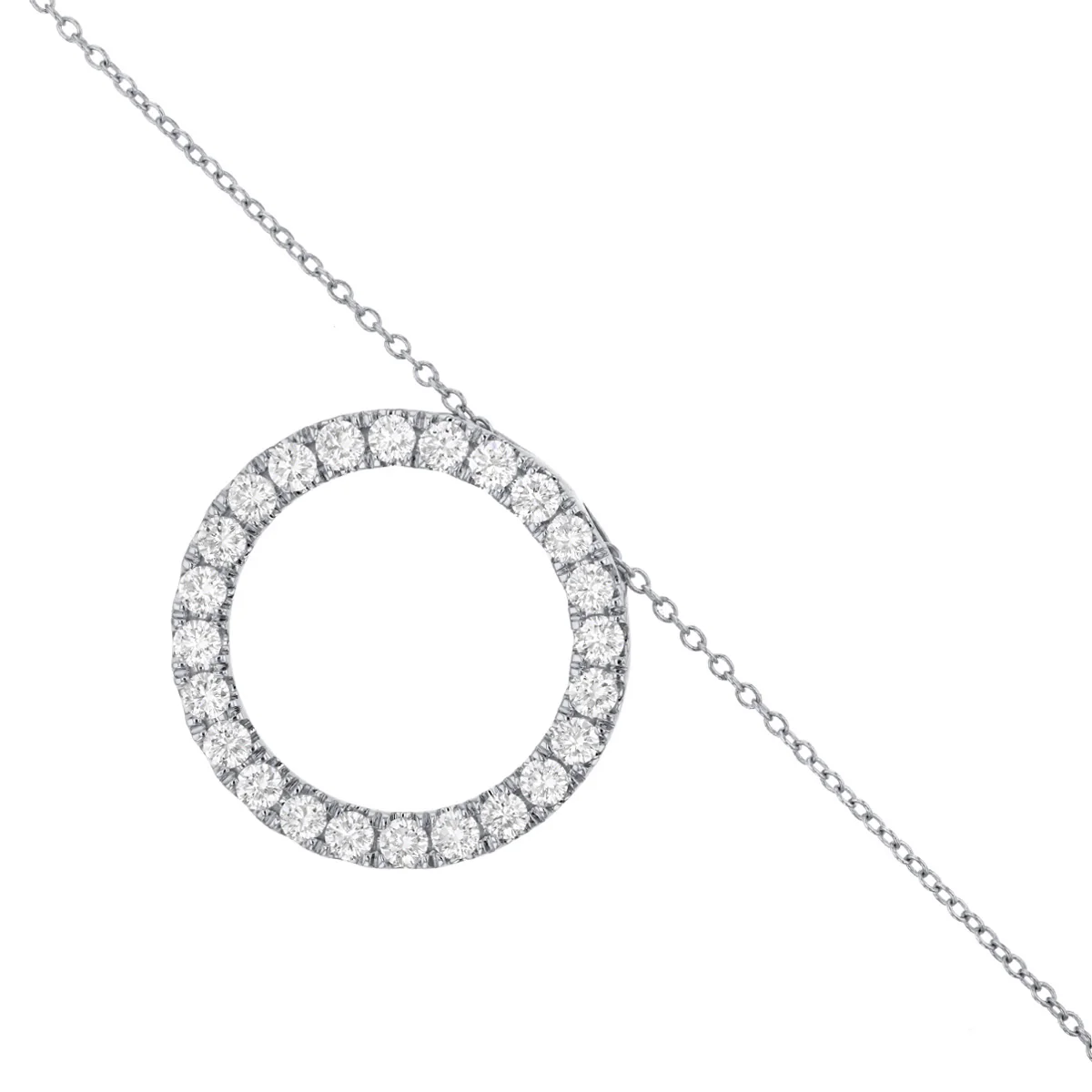 Everyday Diamonds 1.00ct Lab Grown Open Circle Pendant | 9K White Gold - Image 3