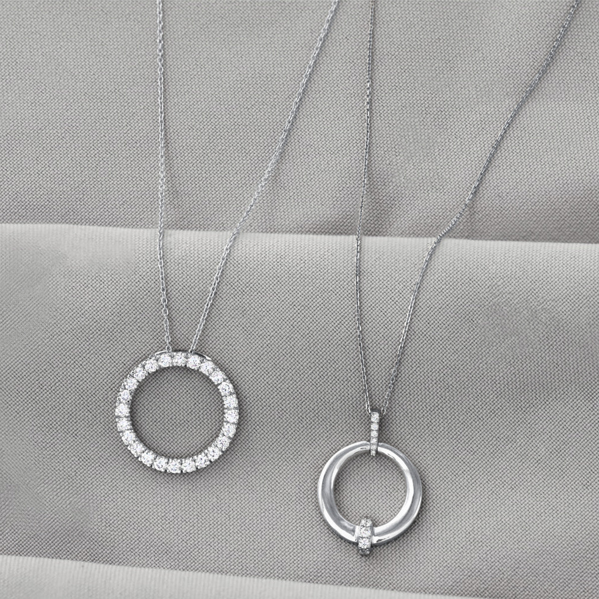 Everyday Diamonds 1.00ct Lab Grown Open Circle Pendant | 9K White Gold - Image 6