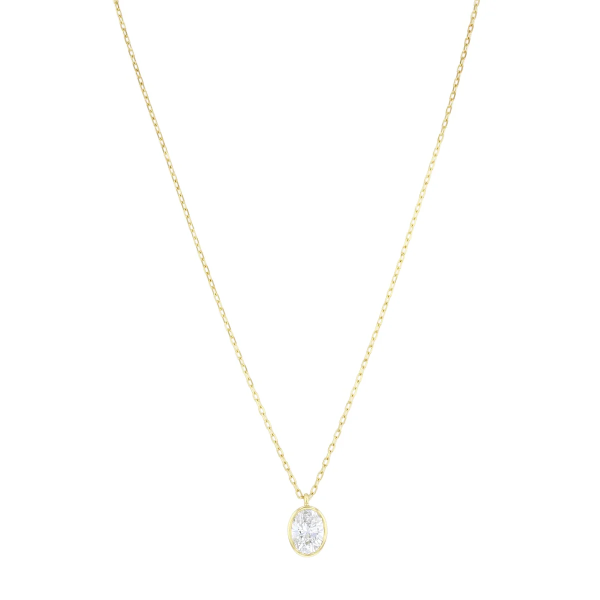 Everyday Diamonds 1.02ct Lab Grown Diamond Bezel Set Necklace | 9K Yellow Gold - Image 2