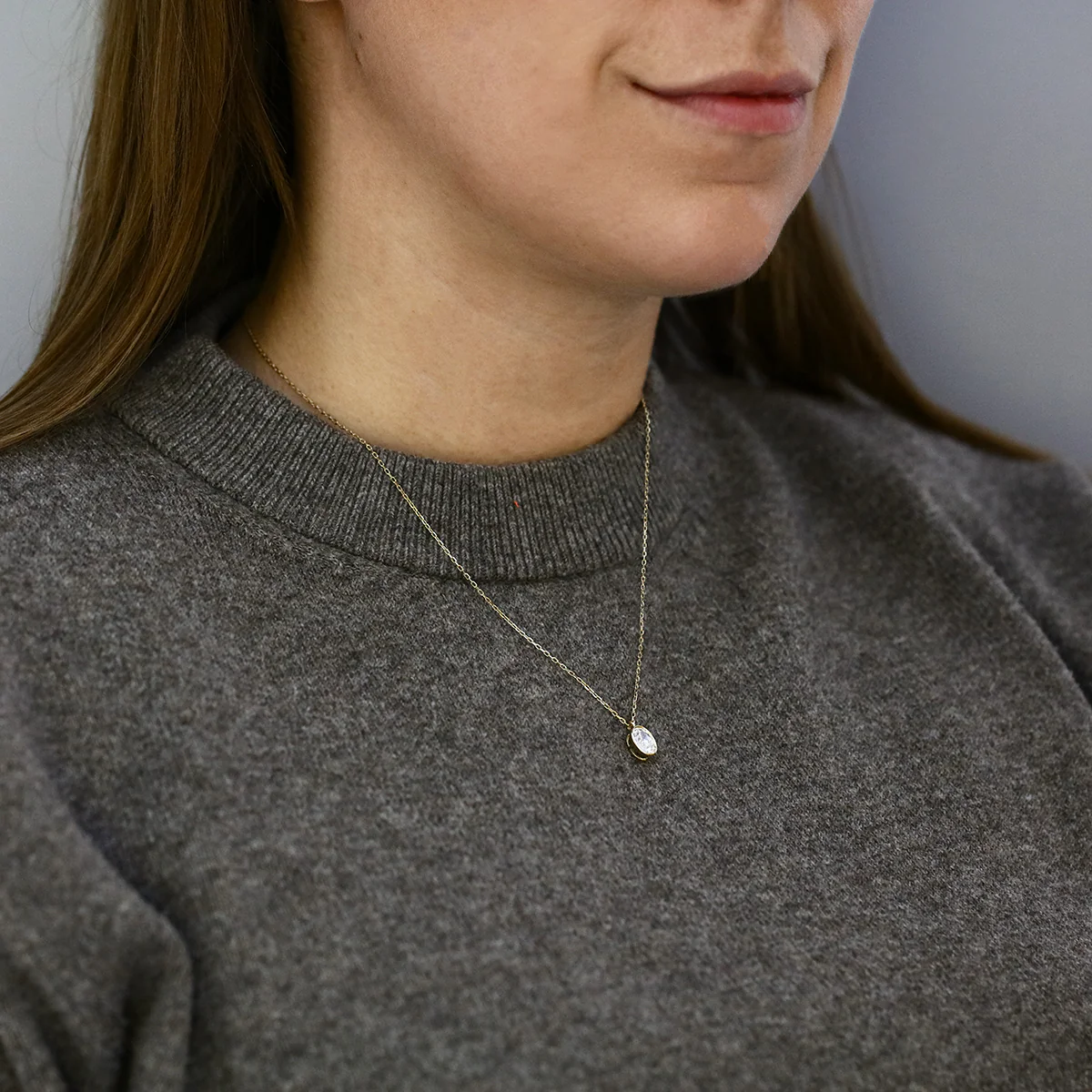 Everyday Diamonds 1.02ct Lab Grown Diamond Bezel Set Necklace | 9K Yellow Gold - Image 5